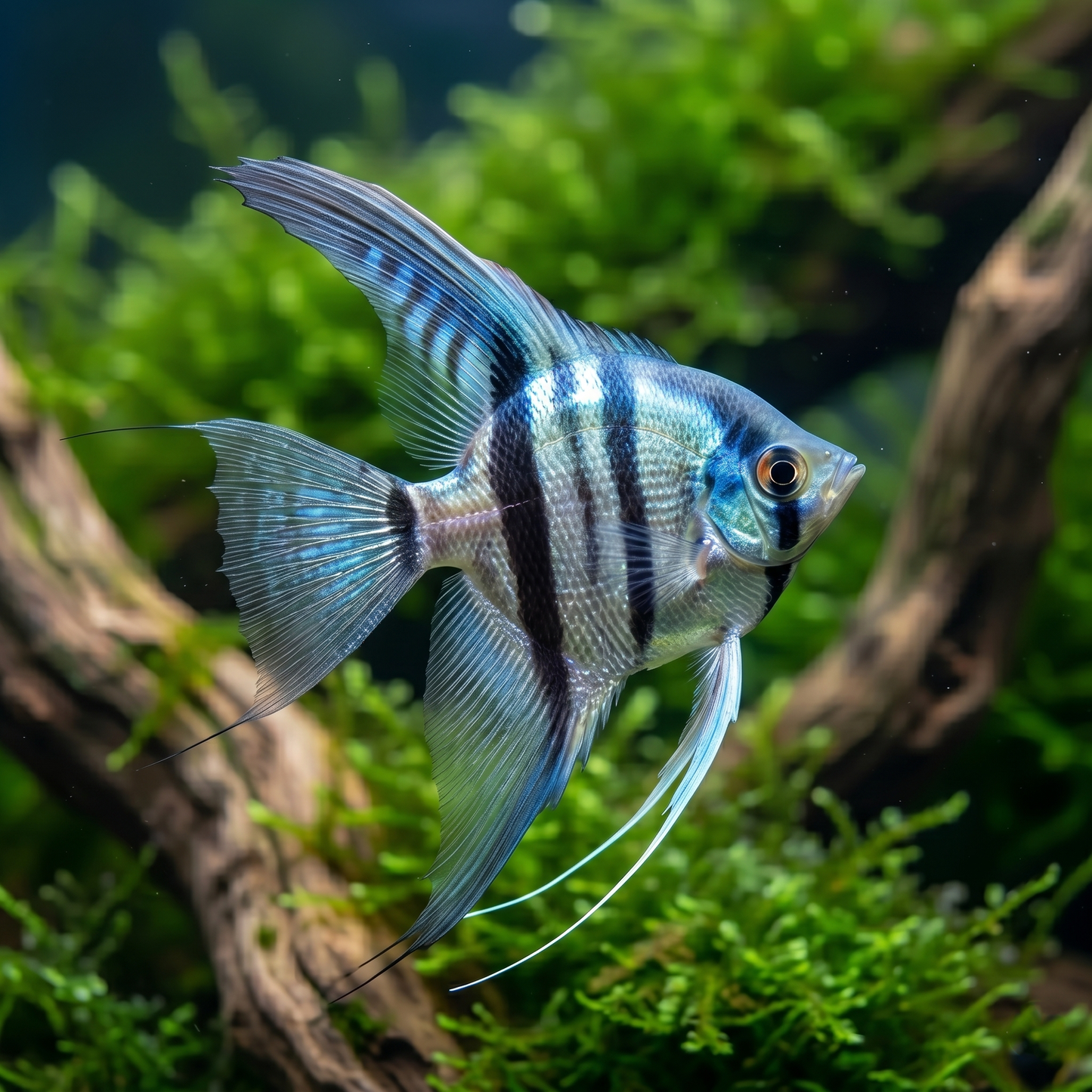 Angel-Zebra Blue Veil Tail
