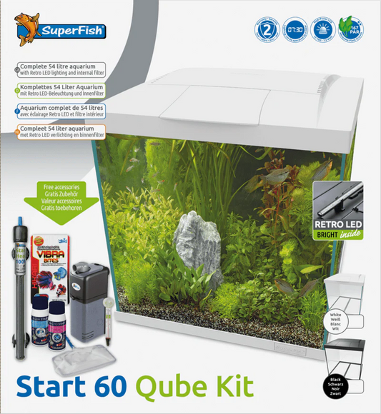 SuperFish Start Qube Kit Range (30 & 60) – White