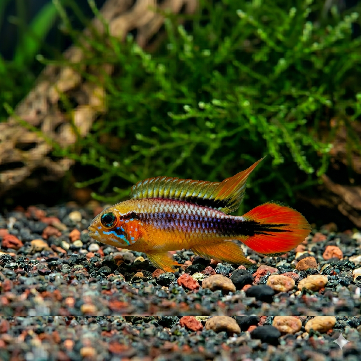 Agassiz's Double Red Dwarf Cichlid